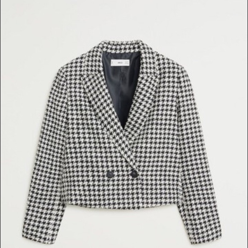 🦋Houndstooth Cropped Jacket